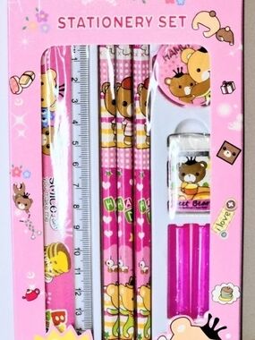 Beet Bear themed children's stationery set
